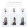 StarTech.com Pack de 25 candados universales para portátil de 2 m, apertura con la misma llave, cable de seguridad, compatible con Noble Wedge®/Nano/K-Slot, cable antirrobo resistente a cortes