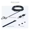 StarTech.com Pack de 25 candados universales para portátil de 2 m, apertura con la misma llave, cable de seguridad, compatible con Noble Wedge®/Nano/K-Slot, cable antirrobo resistente a cortes
