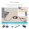 StarTech.com Pack de 25 candados universales para portátil de 2 m, cable de seguridad serializado para portátil, compatible con Noble Wedge®/Nano/K-Slot, cable con cierre de combinación sin llave – TAA