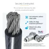 StarTech.com Pack de 25 candados universales para portátil de 2 m, cable de seguridad serializado para portátil, compatible con Noble Wedge®/Nano/K-Slot, cable con cierre de combinación sin llave – TAA