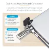 StarTech.com Pack de 10 candados para portátil de doble acceso, cable de seguridad de 1,98 m con apertura con la misma llave y combinación para dispositivos con ranura K, cable de acero antirrobo para ordenador