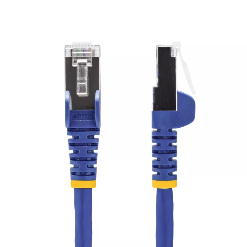 StarTech.com Cable Ethernet CAT8 azul de 3 m, RJ45 sin lengüeta, 25G/40G, 2000 MHz, 100 W PoE++, S/FTP, conductor de cobre desnudo puro 26 AWG, LSZH, cable de conexión de red apantallado con alivio de tracción, probado individualmente