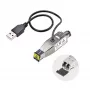 StarTech.com Dongle convertidor de medios Gigabit de fibra a Ethernet RJ45, óptico monomodo 10 km/multimodo 800 m, alimentación USB, diseño compacto, carcasa metálica, Micro Mini, TAA