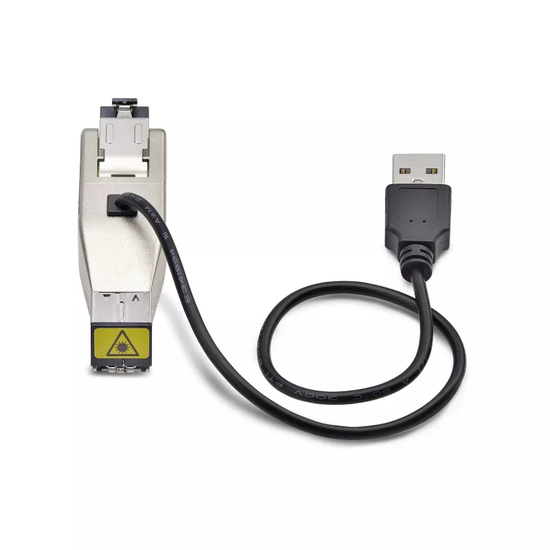 StarTech.com Dongle convertidor de medios Gigabit de fibra a Ethernet RJ45, óptico monomodo 10 km/multimodo 800 m, alimentación USB, diseño compacto, carcasa metálica, Micro Mini, TAA