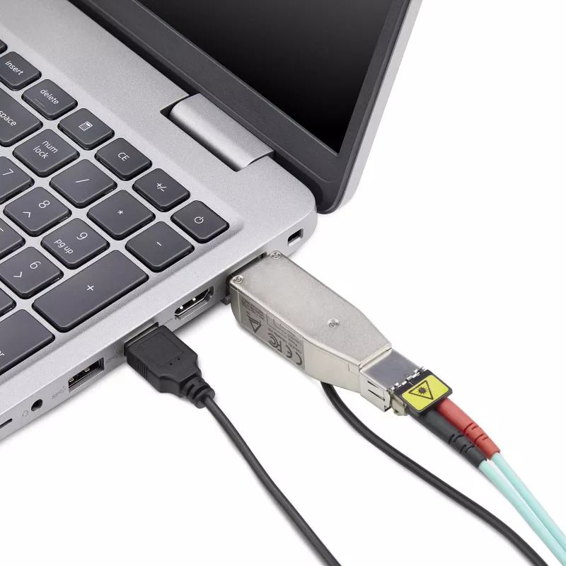 StarTech.com Dongle convertidor de medios Gigabit de fibra a Ethernet RJ45, óptico monomodo 10 km/multimodo 800 m, alimentación USB, diseño compacto, carcasa metálica, Micro Mini, TAA