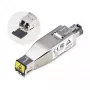 StarTech.com Dongle conversor de medios Gigabit de fibra óptica a Ethernet RJ45, óptico monomodo 10 km/multimodo 800 m, alimentado por PoE, diseño compacto, carcasa de metal, Micro Mini, TAA