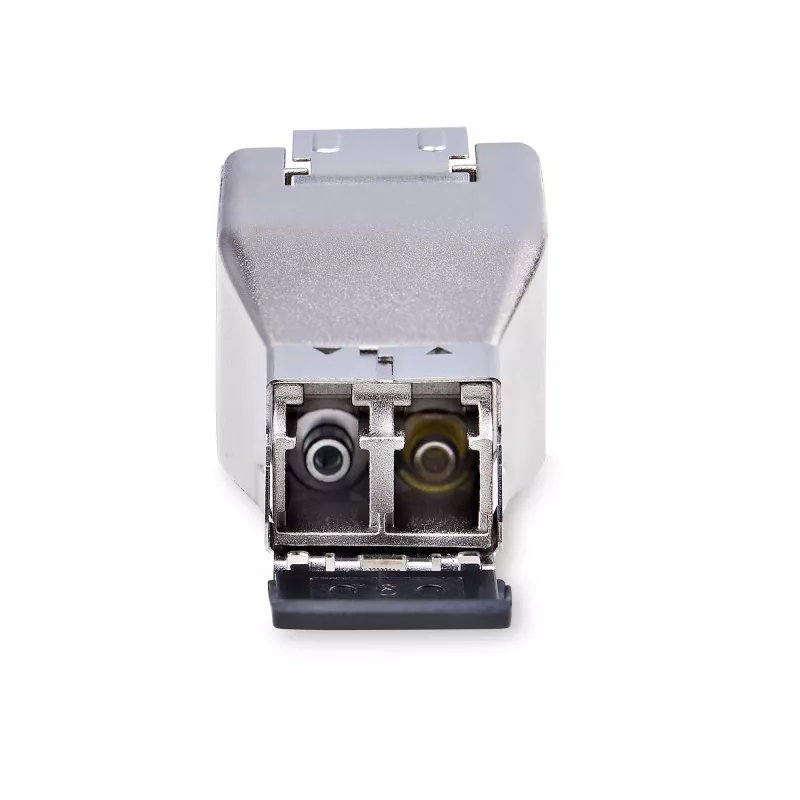 StarTech.com Dongle conversor de medios Gigabit de fibra óptica a Ethernet RJ45, óptico monomodo 10 km/multimodo 800 m, alimentado por PoE, diseño compacto, carcasa de metal, Micro Mini, TAA