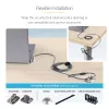 StarTech.com Pack de 25 candados universales para portátil de 2 m (6,6 ft), cable de seguridad con llave maestra, seguridad informática, compatible con Noble Wedge®/Nano/K-Slot; cable antirrobo resistente a cortes