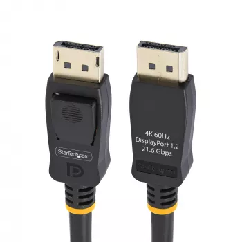 StarTech.com Cable DisplayPort certificado por VESA de 2 m (6,6 ft) – pack de 10 – cable DisplayPort 1.2 con bloqueo, 4K 60Hz UHD, cable DP a DP para monitor, conectores DP con bloqueo