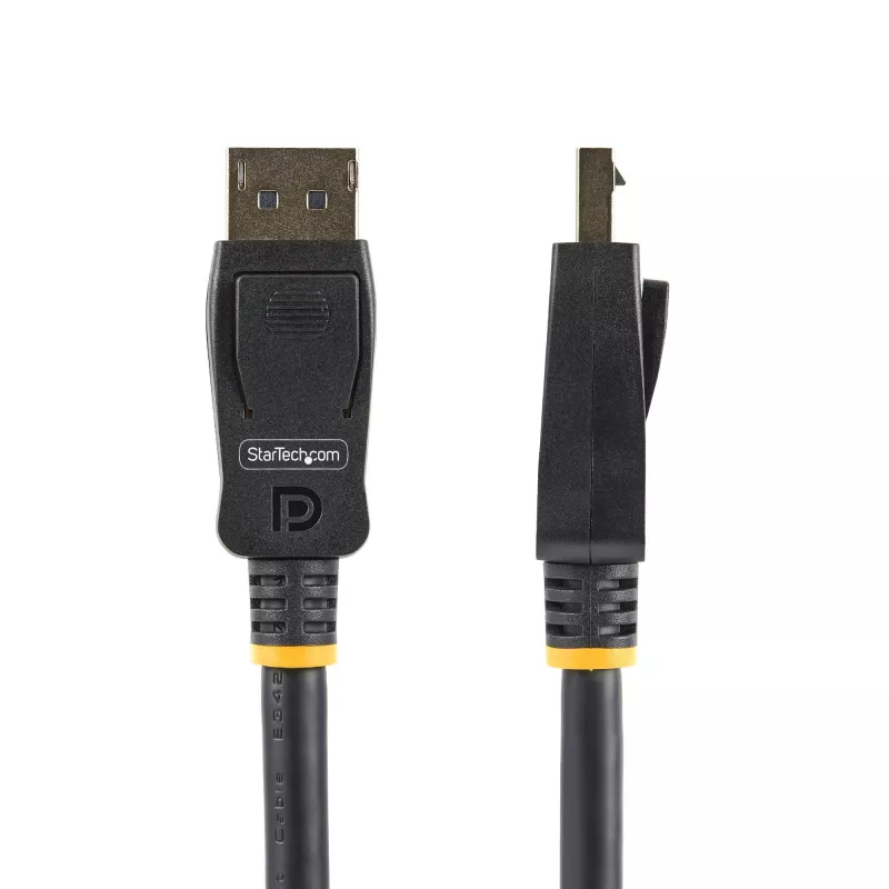 StarTech.com Cable DisplayPort certificado por VESA de 2 m (6,6 ft) – pack de 10 – cable DisplayPort 1.2 con bloqueo, 4K 60Hz UHD, cable DP a DP para monitor, conectores DP con bloqueo