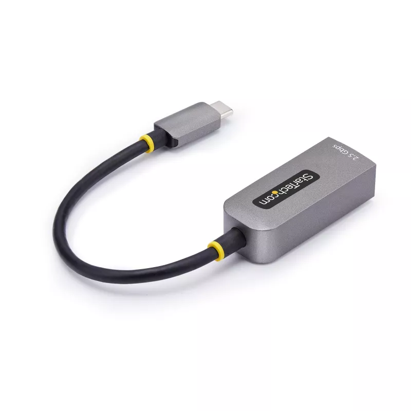 StarTech.com Adaptador USB-C a Ethernet 2,5GbE, NIC NBASE-T, red USB 3.0 Type-C 2,5/1G multivelocidad, compatible con Thunderbolt, Windows y Mac