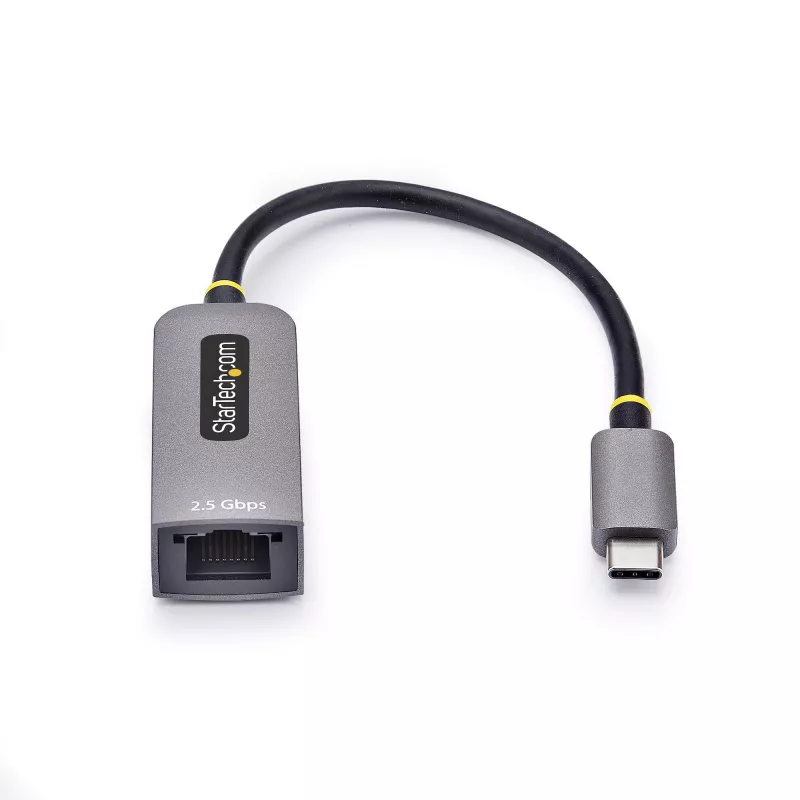 StarTech.com Adaptador USB-C a Ethernet 2,5GbE, NIC NBASE-T, red USB 3.0 Type-C 2,5/1G multivelocidad, compatible con Thunderbolt, Windows y Mac