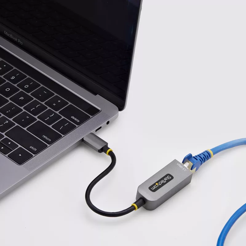 StarTech.com Adaptador USB-C a Ethernet 2,5GbE, NIC NBASE-T, red USB 3.0 Type-C 2,5/1G multivelocidad, compatible con Thunderbolt, Windows y Mac