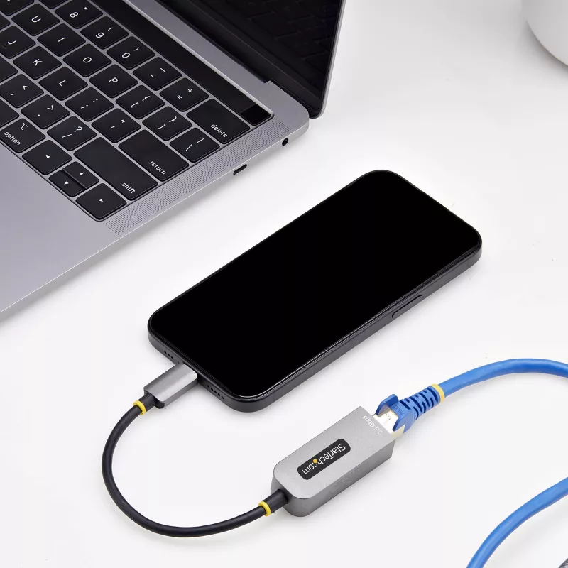 StarTech.com Adaptador USB-C a Ethernet 2,5GbE, NIC NBASE-T, red USB 3.0 Type-C 2,5/1G multivelocidad, compatible con Thunderbolt, Windows y Mac