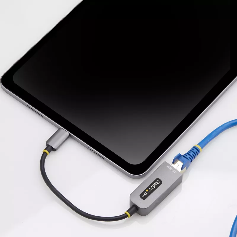 StarTech.com Adaptador USB-C a Ethernet 2,5GbE, NIC NBASE-T, red USB 3.0 Type-C 2,5/1G multivelocidad, compatible con Thunderbolt, Windows y Mac
