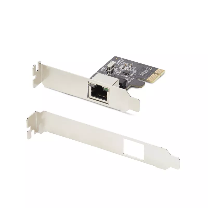 StarTech.com Tarjeta adaptadora de red Gigabit PCIe de 1 puerto, NIC de perfil bajo, tarjeta LAN PCI Express 10/100/1000Mbps, Realtek RTL8111H, Windows y Linux, conforme a TAA