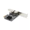 StarTech.com Tarjeta de red Gigabit PCIe de 2 puertos, NIC PCI Express 10/100/1000Mbit/s, doble Realtek RTL8111H, compatible con Windows y Linux, conforme a TAA