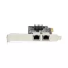 StarTech.com Tarjeta de red Gigabit PCIe de 2 puertos, NIC PCI Express 10/100/1000Mbit/s, doble Realtek RTL8111H, compatible con Windows y Linux, conforme a TAA