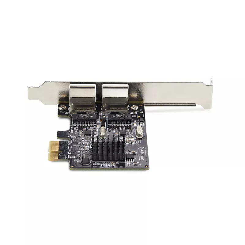 StarTech.com Tarjeta de red Gigabit PCIe de 2 puertos, NIC PCI Express 10/100/1000Mbit/s, doble Realtek RTL8111H, compatible con Windows y Linux, conforme a TAA