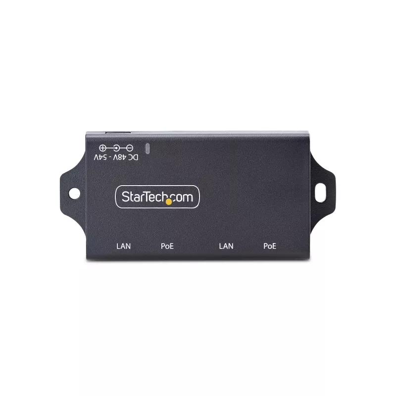 StarTech.com Inyector PoE+ Midspan Gigabit de 2 puertos, 10/100/1000 Mbit/s, PoE+ (802.3af/at), 30W, Ethernet 1 Gbit/s, montaje en pared, Power over Ethernet inline no gestionado