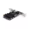 StarTech.com Tarjeta adaptadora de red Gigabit PCIe 5G de 2 puertos, tarjeta LAN PCI Express 5G/2.5G/1G/100M/10M, Realtek RTL8126, Windows y Linux, conforme a TAA