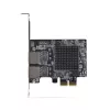 StarTech.com Tarjeta adaptadora de red Gigabit PCIe 5G de 2 puertos, tarjeta LAN PCI Express 5G/2.5G/1G/100M/10M, Realtek RTL8126, Windows y Linux, conforme a TAA