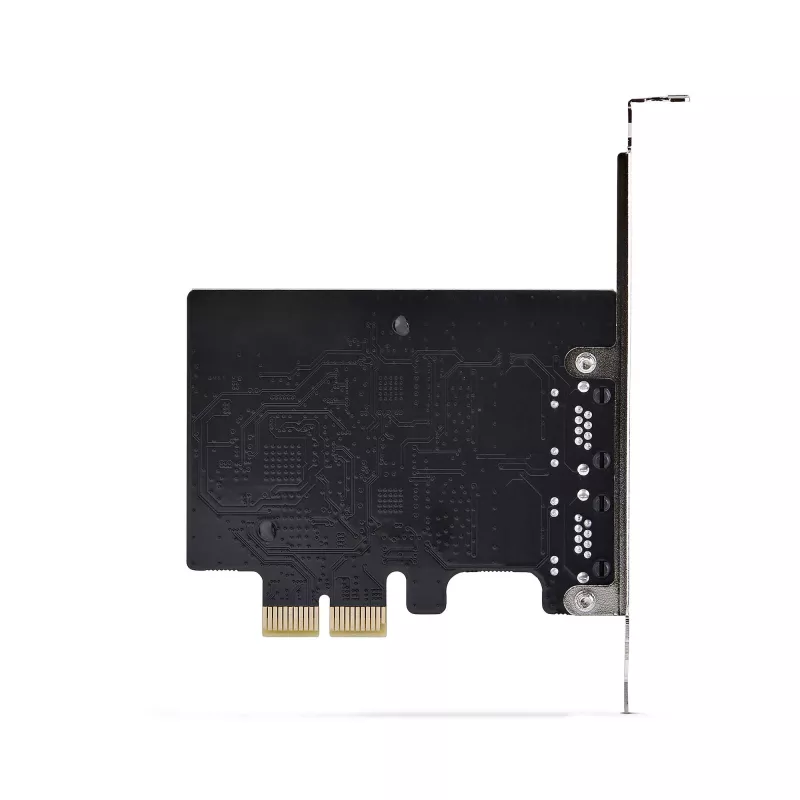 StarTech.com Tarjeta adaptadora de red Gigabit PCIe 5G de 2 puertos, tarjeta LAN PCI Express 5G/2.5G/1G/100M/10M, Realtek RTL8126, Windows y Linux, conforme a TAA