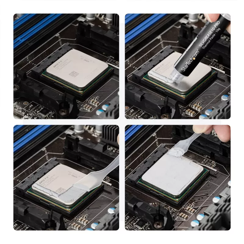StarTech.com Pasta térmica de silicona de alto rendimiento, conductividad 14,5W/m•K, compuesto para CPU, GPU e IC, mejora la disipación de calor en ordenadores