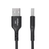 StarTech.com Cable de carga USB-A a USB-C de 2 m, carga y sincronización, 3A, USB 2.0, funda de TPE - cable de carga USB negro