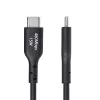StarTech.com Cable de carga USB-A a USB-C de 2 m, carga y sincronización, 3A, USB 2.0, funda de TPE - cable de carga USB negro