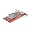 StarTech.com Tarjeta PCIe USB-A de 4 puertos, USB 3.2 10 Gbit/s, tarjeta de expansión PCI Express 3.0, 4x controlador USB independiente, Windows/Linux/macOS, conforme a TAA