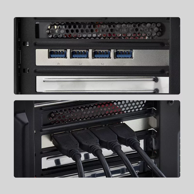 StarTech.com Tarjeta PCIe USB-A de 4 puertos, USB 3.2 10 Gbit/s, tarjeta de expansión PCI Express 3.0, 4x controlador USB independiente, Windows/Linux/macOS, conforme a TAA
