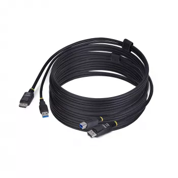 StarTech.com Cable KVM DisplayPort y USB 5Gbps de 3 m (10 ft), 4K 60Hz, cable combo DP 1.2/USB 3.0 universalmente compatible para switches KVM