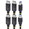StarTech.com Cable KVM Dual DisplayPort y USB 5 Gbit/s de 1,8 m, 4K 60 Hz, universalmente compatible, cable combo DP 1.2/USB 3.0 para switches KVM de doble monitor