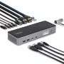 StarTech.com Docking station USB-C para triple monitor, estación de carga para portátil de 140W para MacBook Pro y Windows, HDMI o DisplayPort 4K 60Hz, TAA