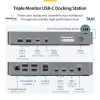 StarTech.com Docking station USB-C para triple monitor, estación de carga para portátil de 140W para MacBook Pro y Windows, HDMI o DisplayPort 4K 60Hz, TAA