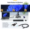 StarTech.com Docking station USB-C para triple monitor, estación de carga para portátil de 140W para MacBook Pro y Windows, HDMI o DisplayPort 4K 60Hz, TAA