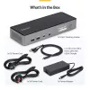StarTech.com Docking station USB-C para triple monitor, estación de carga para portátil de 140W para MacBook Pro y Windows, HDMI o DisplayPort 4K 60Hz, TAA