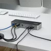 StarTech.com Docking station USB-C para triple monitor, estación de carga para portátil de 140W para MacBook Pro y Windows, HDMI o DisplayPort 4K 60Hz, TAA