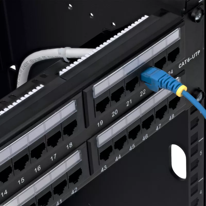 StarTech.com Patch panel Cat6 de 48 puertos 2U para rack, RJ45, UTP, 110 punch-down, patch panel Ethernet Cat 6 para rack de servidor de red
