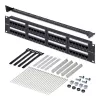 StarTech.com Patch panel Cat6 de 48 puertos 2U para rack, RJ45, UTP, 110 punch-down, patch panel Ethernet Cat 6 para rack de servidor de red