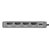 StarTech.com Adaptador USB-C a estación de trabajo de cuatro monitores, HDMI 4K 60Hz, PD Passthrough de 140W para carga de portátil, puerto USB para teclado/ratón inalámbrico, TAA