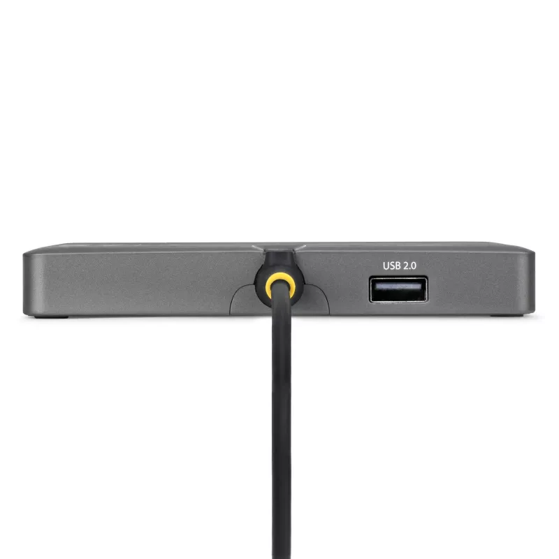 StarTech.com Adaptador USB-C a estación de trabajo de cuatro monitores, HDMI 4K 60Hz, PD Passthrough de 140W para carga de portátil, puerto USB para teclado/ratón inalámbrico, TAA