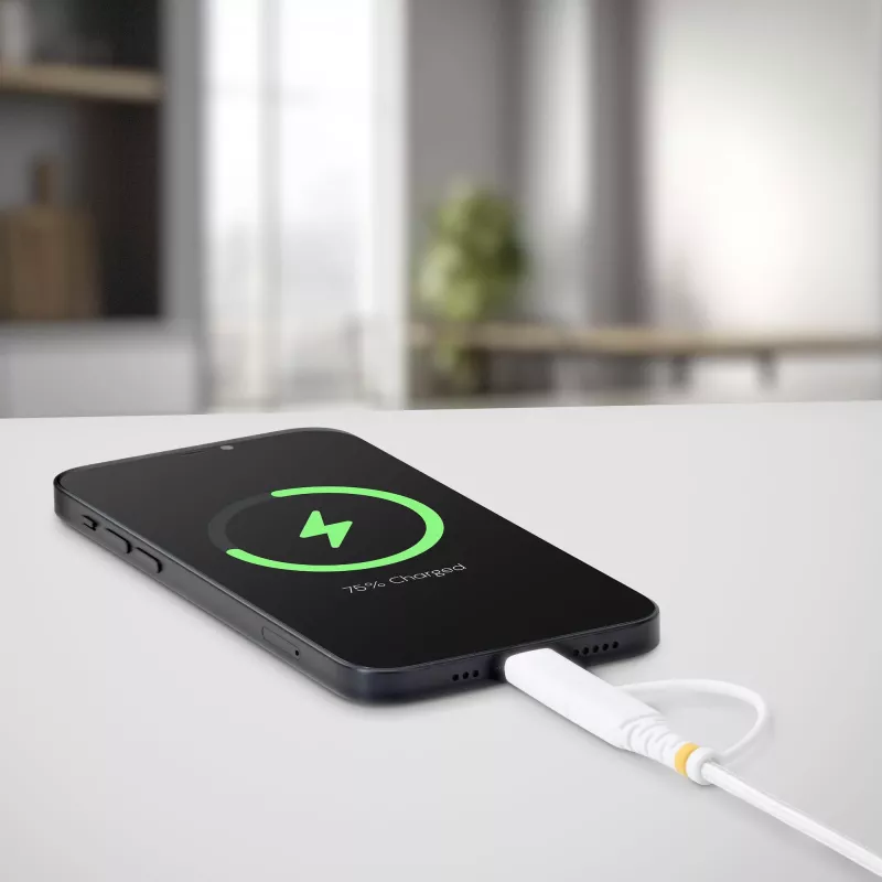 StarTech.com Cable de carga USB-C 2 en 1 resistente de 2 m (6 ft) con adaptador Lightning, 30W/60W (3A), certificado Apple MFi, cable de carga USB-C trenzado para iPhone/iPad/Android