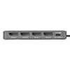 StarTech.com Adaptador USB-C a estación de trabajo de cuatro monitores, DisplayPort 4K 60Hz, PD Passthrough de 140W para carga de portátil, puerto USB para teclado/ratón inalámbrico, TAA