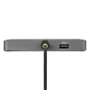 StarTech.com Adaptador USB-C a estación de trabajo de cuatro monitores, DisplayPort 4K 60Hz, PD Passthrough de 140W para carga de portátil, puerto USB para teclado/ratón inalámbrico, TAA