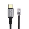 StarTech.com UR9-HEADSET-ADAPTER Adaptador de cable USB-C RJ-9 negro