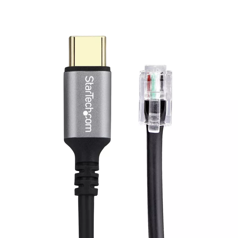 StarTech.com UR9-HEADSET-ADAPTER Adaptador de cable USB-C RJ-9 negro
