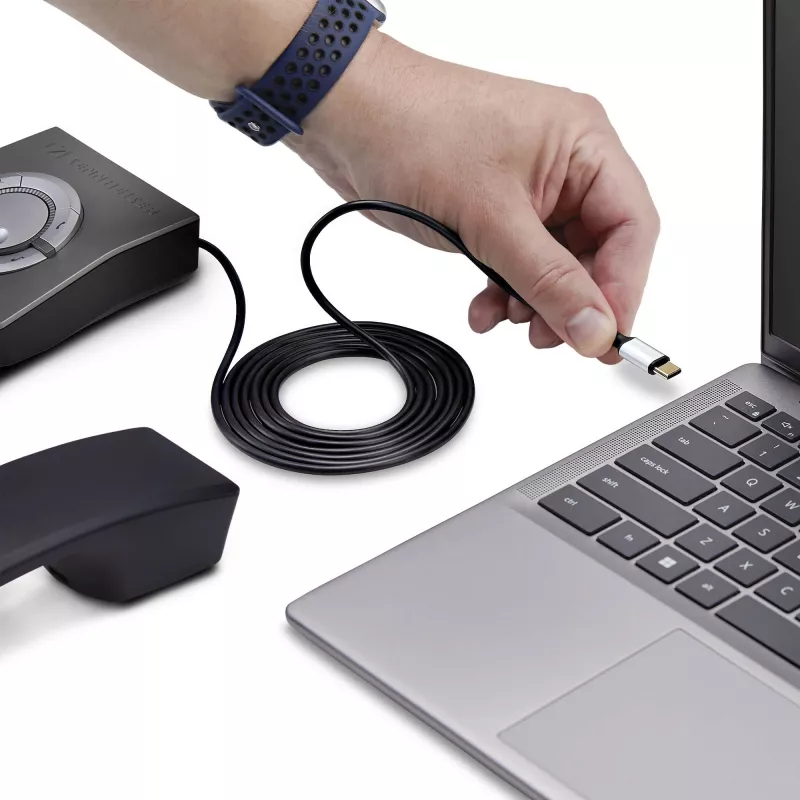 StarTech.com UR9-HEADSET-ADAPTER Adaptador de cable USB-C RJ-9 negro