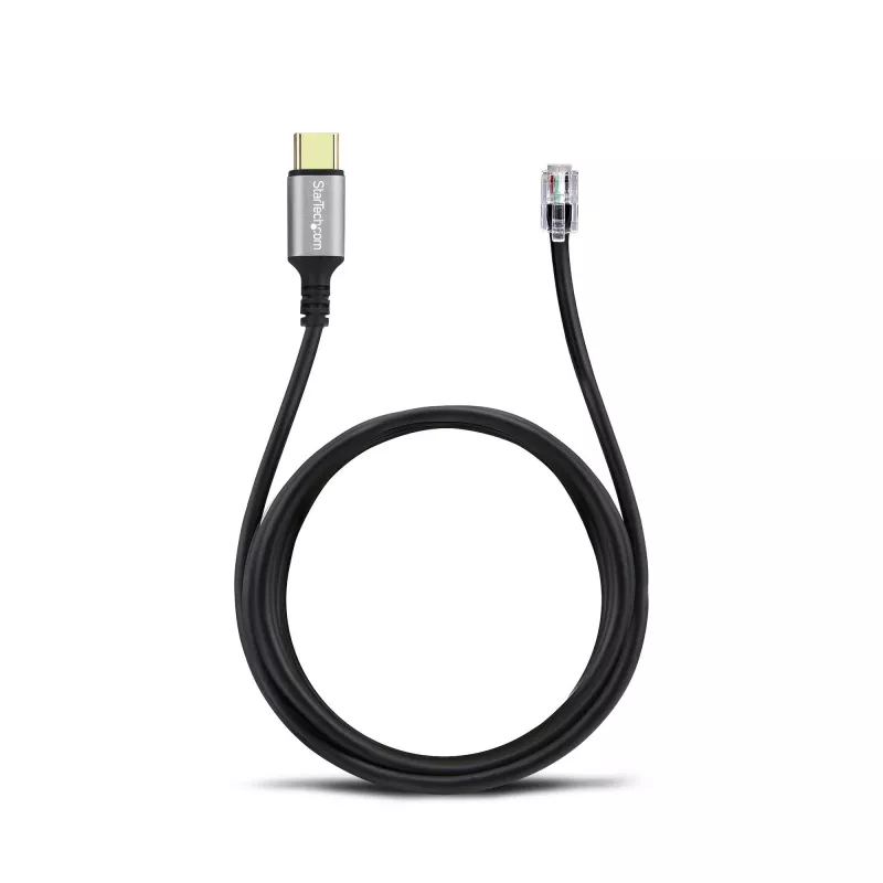 StarTech.com UR9-HEADSET-ADAPTER Adaptador de cable USB-C RJ-9 negro